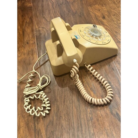 VTG 1963 Western Electric Bell System Beige Rotary Dial Telephone Phone UNTESTED - Picture 3 of 11